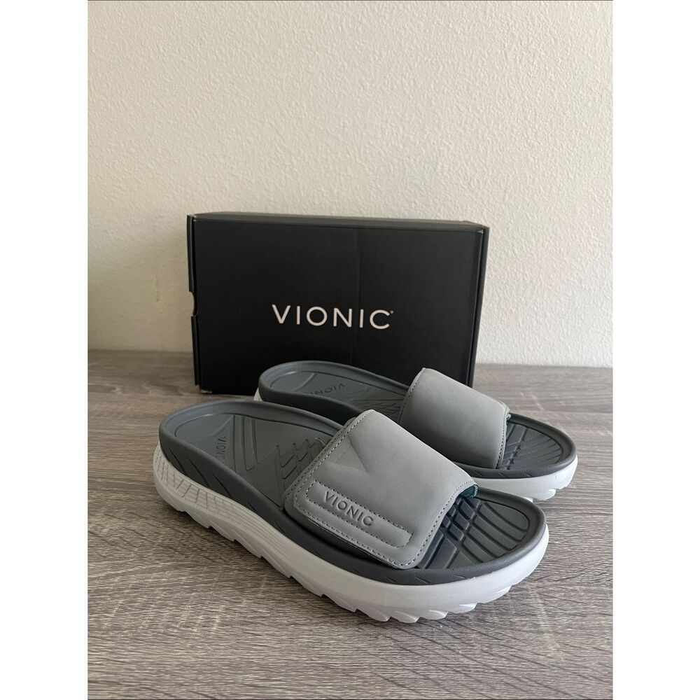 New Vionic Comfort Slide Sandals Recovery Orthotic Slides NWOB 7.5
